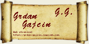Grdan Gajčin vizit kartica